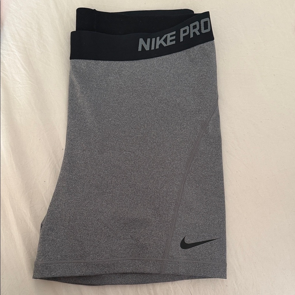 Nike Pro Black and Gray Compression Shorts